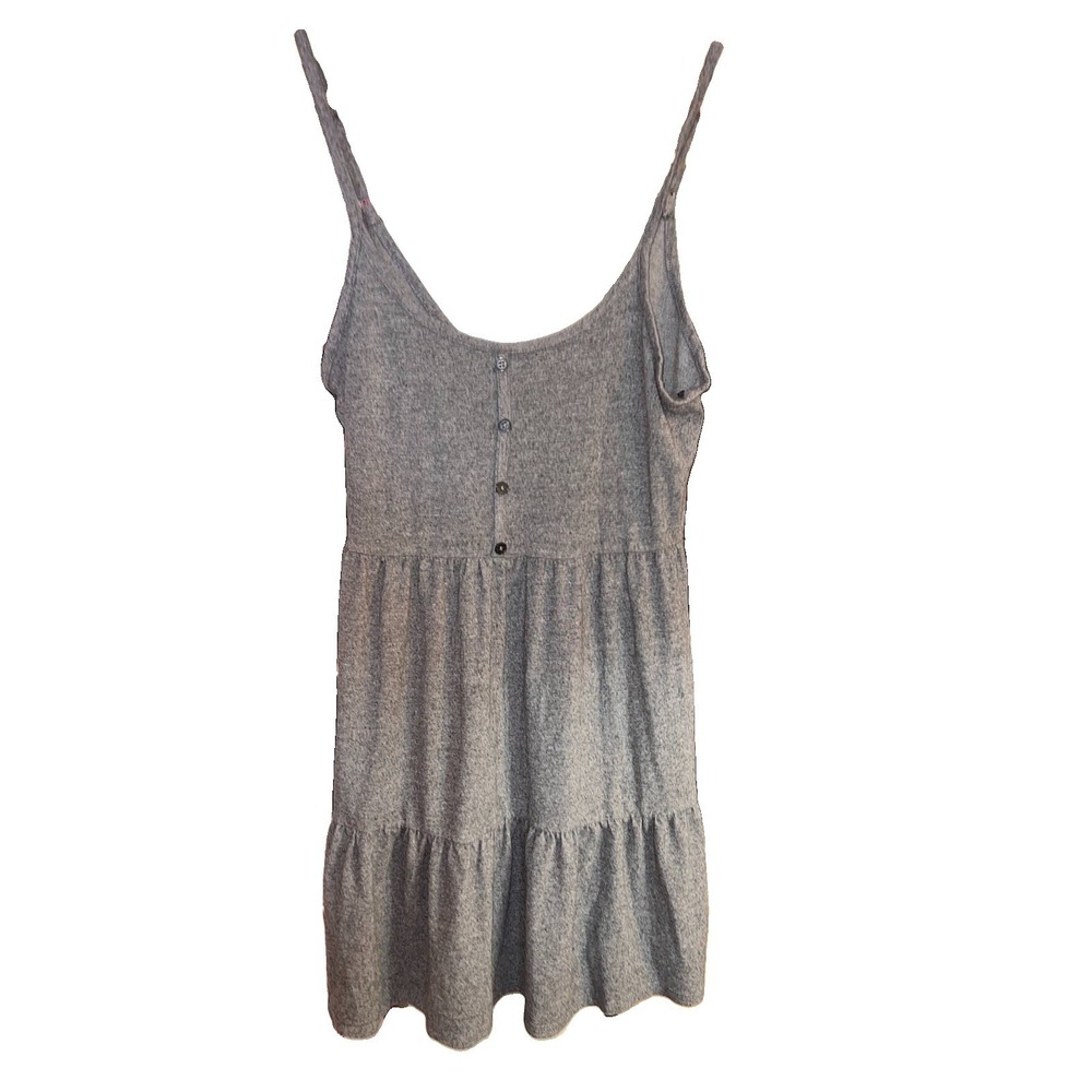 Wild Fable Gray Tiered Babydoll Mini Dress Size M Boho Grunge Coquette Soft Goth